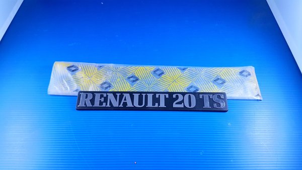 Sigle insigne plastique pour RENAULT 20 TS NEUF d'origine stock ancien