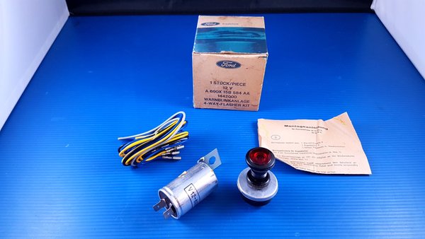 Kit warning et centrale clignotant FORD CAPRI ESCORT CORTINA 12 volt 86W NEUF d'origine stock ancien