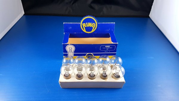 Boite 10 ampoules 1 filament RING 12V 21 W NEUVE d'origine