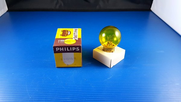 Lampe, ampoule jaune PHILIPS 6V, 45/15W , BA21d NEUVE