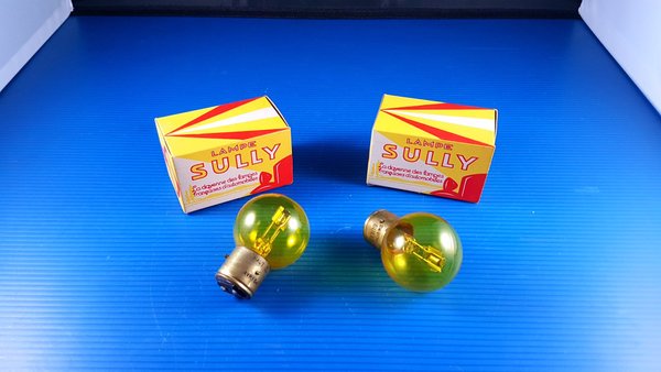 Ampoule, lampe 24V 36/36W BA21d jaune SULLY NEUVE d'origine stock ancien