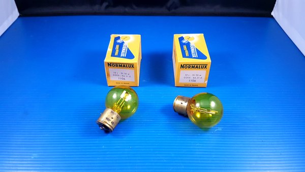 Ampoule, lampe Code Standard jaune 12V 36/45W BA21d NORMALUX NEUVE