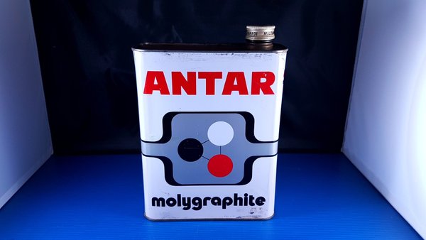Bidon vintage de 2L huile moteur 20W40 ANTAR Molygraphite Multigrade