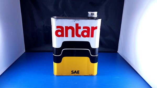 Bidon d'huile moteur vintage 2L SAE 30 ANTAR Multigrade