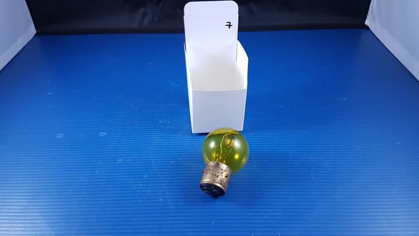 Ampoule, lampe jaune PERLUX 12V 25 W NEUVE d'origine stock ancien