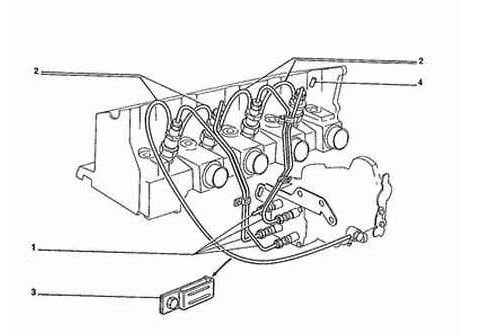 Patte de fixation de tuyau d'injecteur diesel PEUGEOT 205 309 XUD7 NEUVE d'origine